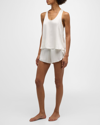 LUNYA TULIP-BACK WASHABLE SILK TANK & SHORTS SET