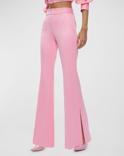 ALICE AND OLIVIA DANETTE MID-RISE FLARE TROUSERS