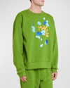 Marni Logo-print Cotton Sweatshirt In Kiwi