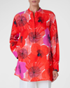 AKRIS POPPY PRINTED TUNIC