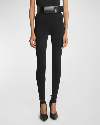 Alaïa Stirrup Leggings In Noir Alaia