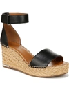 Franco Sarto Callia Womens Open Toe Ankle Strap Wedge Sandals In Black