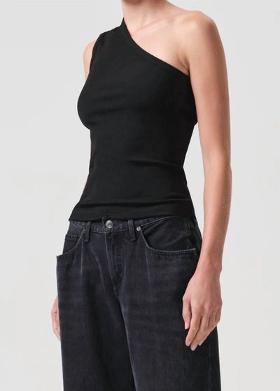 Agolde Yasmin Asymmetric Tank In Black