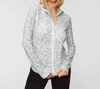 G/fore Floral Print Full Zip Hoodie In Heather Grey In Grey