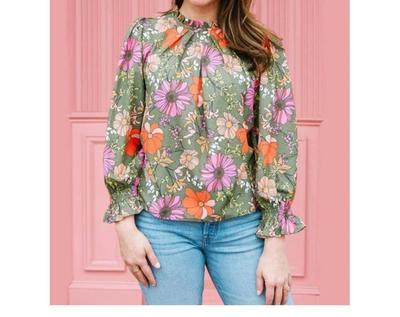 Michelle Mcdowell Quinn Top In Vintage Petals In Multi