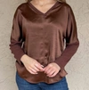 MELISSA NEPTON CINDY TOP IN LIGHT BROWN