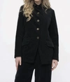Baci Collard Button Jacket In Black In Black