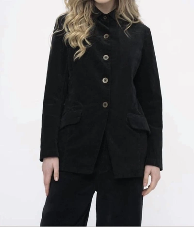 Baci Collard Button Jacket In Black