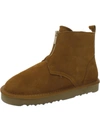 Style & Co Bhfo Womens Faux Leather Front Zipper Ankle Boots In Multi