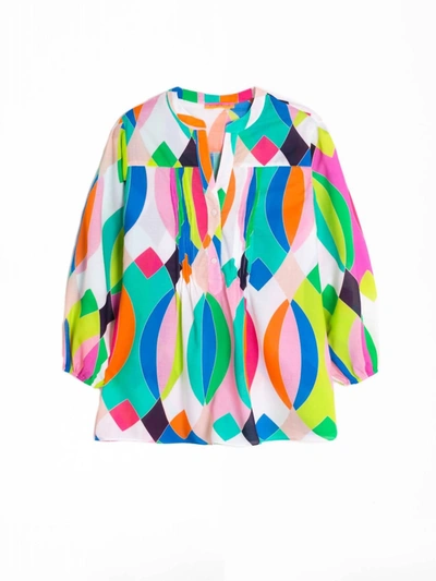 Vilagallo Eleanor Shirt In Maili Print In Multi