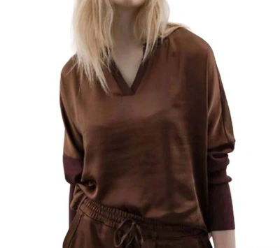 Melissa Nepton Dale Long Sleeve Top In Light Brown