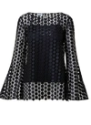 Akris Punto Kaleidoscope Dot Guipure Lace Blouse In Black