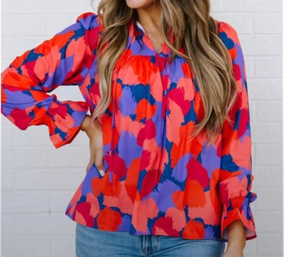 Michelle Mcdowell Elena Top In Midnight Haze Orange In Multi