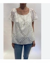 Johnny Was Big Sur Lace Blouse In White In White