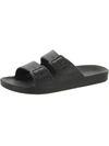 Freedom Moses Bond Velvet Two-strap Slides In Black