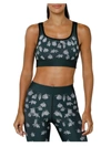 COR DESIGNED BY ULTRACOR SNOWDROPS WOMENS FLORAL PRINT SCOOP NECK SPORTS BRA