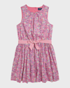 RALPH LAUREN GIRL'S SLEEVELESS COTTON POPLIN FIT & FLARE DRESS