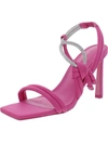 Simkhai Women's Cassie Crystal-strap Satin Sandals In Pink
