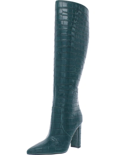 Marc Fisher Ltd Giancarlo Womens Leather Tall Over-the-knee Boots In Green