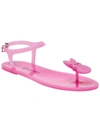 Katy Perry Peeps Womens Snazzy Toe Adjustable Buckle Jelly Sandals In Pink