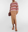 Allude Mockneck Argyle Sweater In Multi In Multi