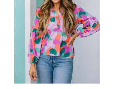 Michelle Mcdowell Lexi Top In Midnight Haze In Multi