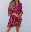 Michelle Mcdowell Morgan Dress In Walk This Way Red In Multi
