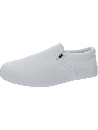Lamo Piper Womens Faux Leather Lifestyle Slip-on Sneakers In White