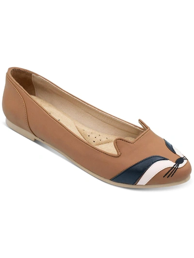 Loly In The Sky Nicole Womens Dressy Cushion Insole Loafers In Brown