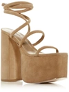 Cult Gaia Hyte Womens Block Heel Square Toe Platform Heels In Brown