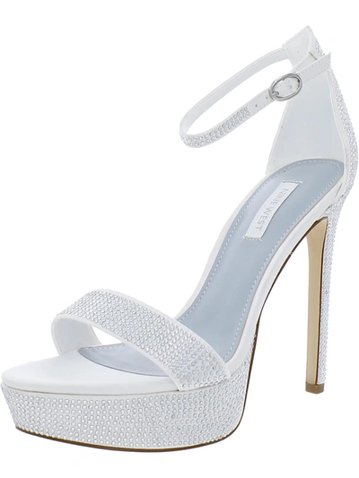 Nine West Goout7 Womens Stilettos Open Toe Pumps In White