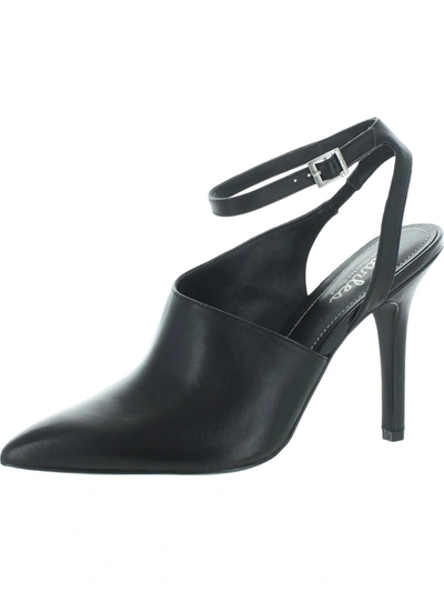 Charles By Charles David Mieko Womens Leather Ankle Slingback Heels In Black