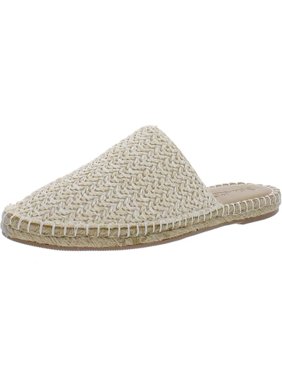 Splendid Jaycee Womens Woven Slip On Mule Sandals In White