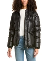 Moncler Seine Hooded Quilted Padded Glossed-shell Down Jacket In Black