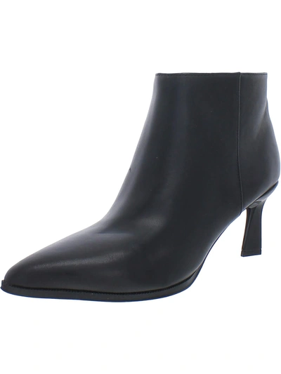 Franco Sarto Destiny Womens Leather Pointed Toe Booties In Black