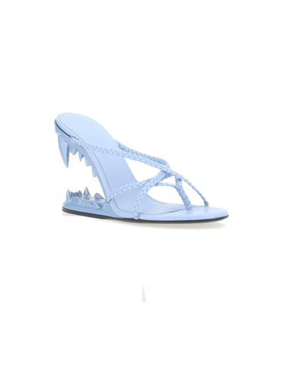 Gcds Blue Morso Thong Heeled Sandals