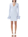 Jw Anderson J. W. Anderson Ruffle Sleeves Mini Dress In Blue