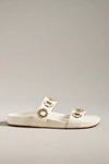 Larroude Milan Slide Sandals In White