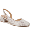 Naturalizer Jayla Slingback Pumps In White Snake Embossed Leather