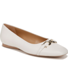 Naturalizer Skimmer Flat In Warm White Leather