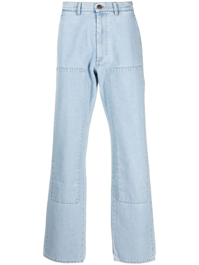 Winnie New York Patchwork Straight Jeans In Blue