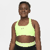Nike Swoosh Big Kids' (girls') Sports Bra (extended Size) In Yellow