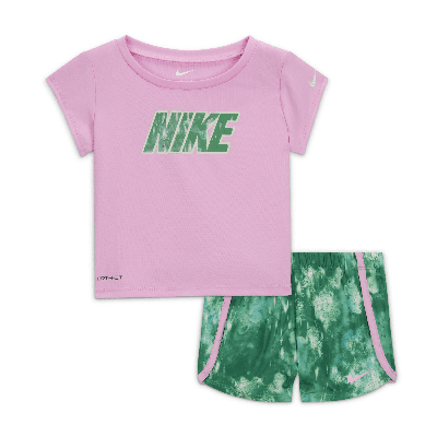 Nike Dri-fit Sprinter Baby (12-24m) 2-piece Shorts Set In Green
