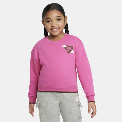 Nike Sweet Swoosh Little Kids' Crew In Pink
