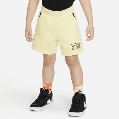 Nike Babies' Sportswear Paint Your Future Toddler French Terry Shorts In Yellow