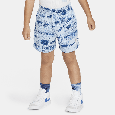 Nike Babies' Sportswear Club Toddler Printed Shorts In Blue
