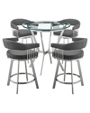 ARMEN LIVING ARMEN LIVING NAOMI AND CHELSEA 5PC COUNTER HEIGHT DINING SET