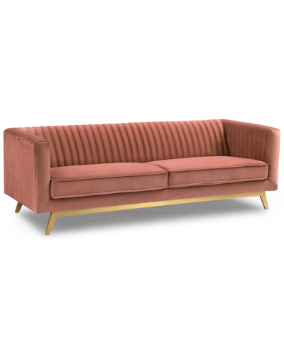 Armen Living Liv Modern Blush Velvet Sofa
