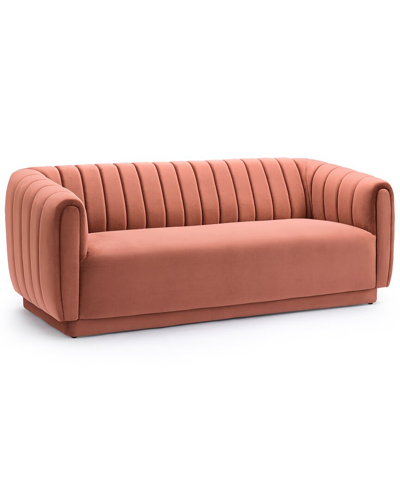 Armen Living Kinsley Blush Modern Velvet Sofa
