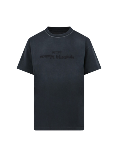 Maison Margiela Logo Detail T-shirt In Black